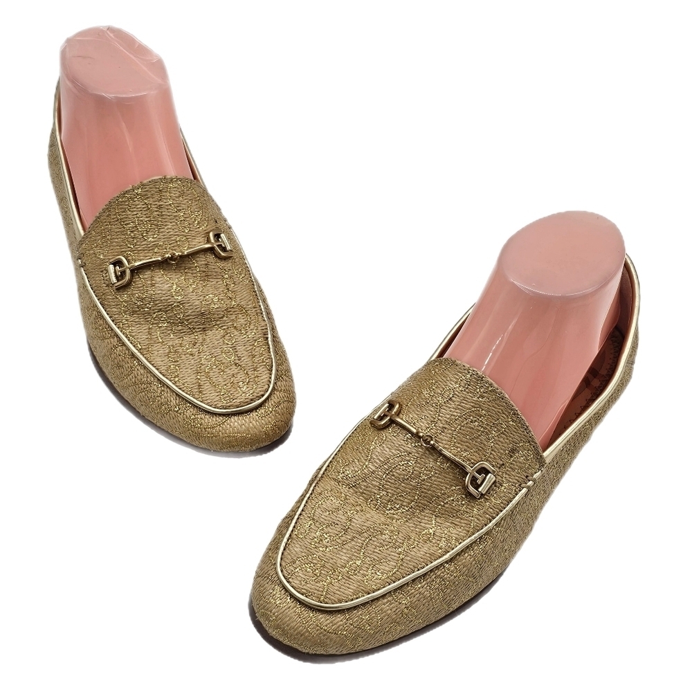 Sam Edelman Loraine Logo Raffia Bit Buckle Loafers Natural Multi Size 7.5